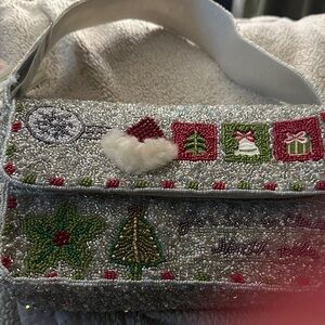 Embellished Holiday Beaded Bag